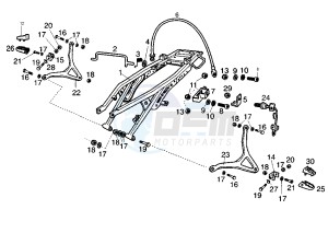 BULTACO LOBITO - 50 cc drawing REAR FRAME