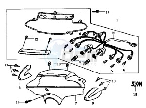 SUPER DUKE - 150 cc drawing HEADLIGHT