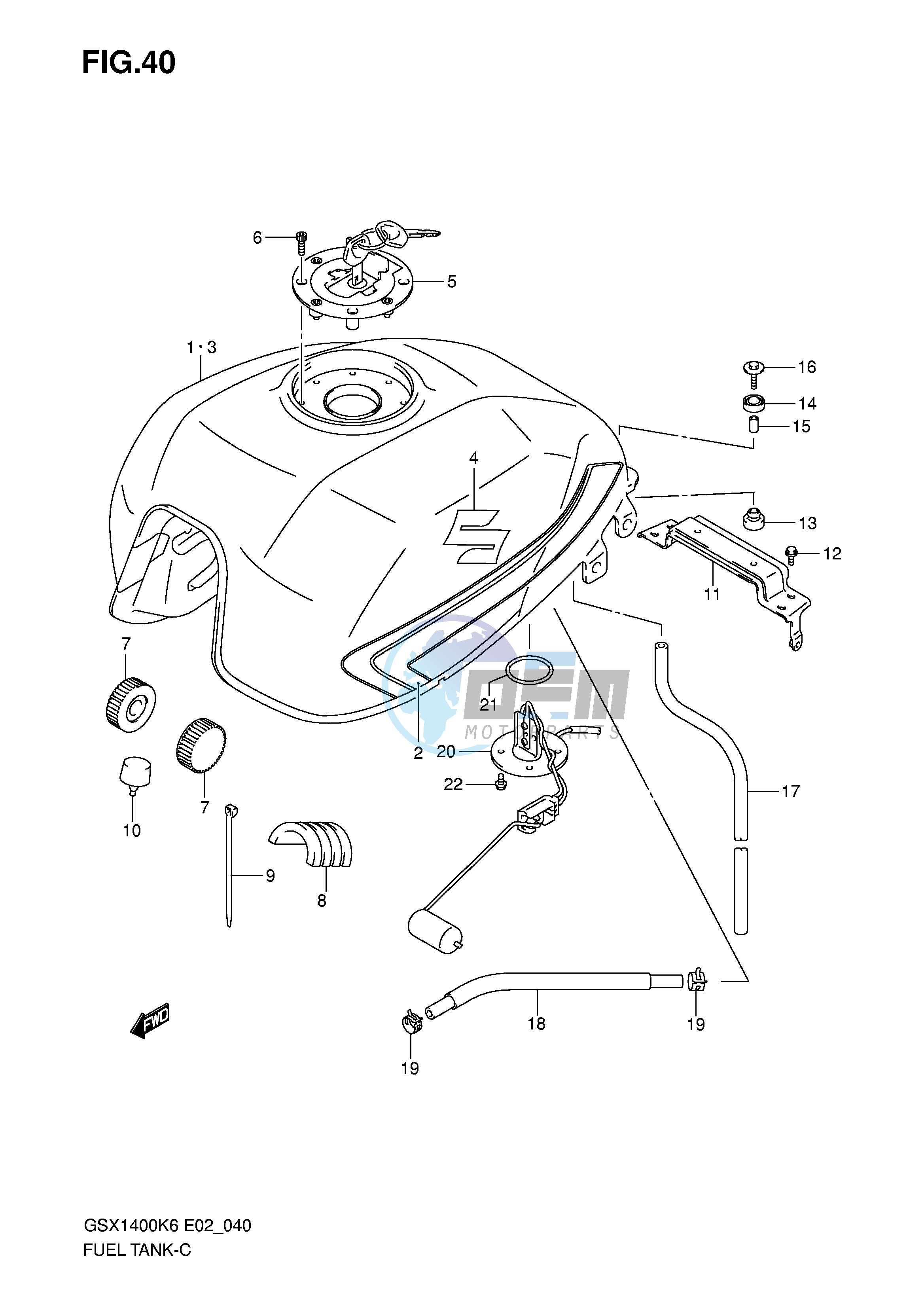 FUEL TANK (MODEL K6)