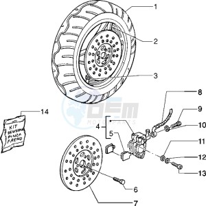 Zip 50 freno a disco drawing Front wheel - Caliper