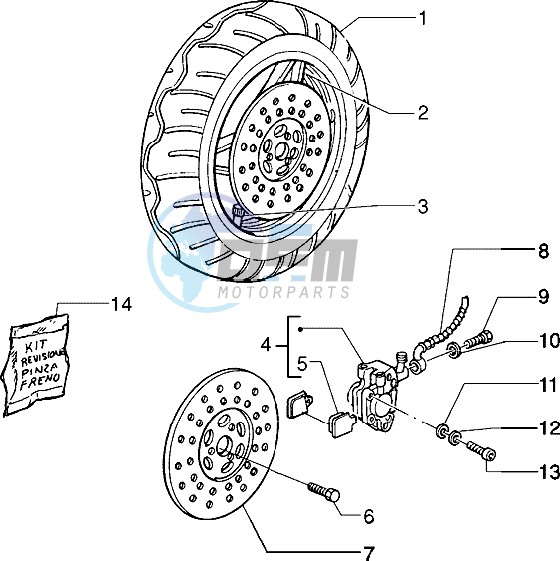 Front wheel - Caliper