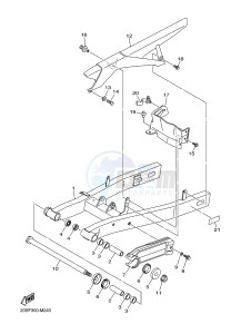 XJ6FA 600 DIVERSION F (ABS) (1DGC 1DGD) drawing REAR ARM