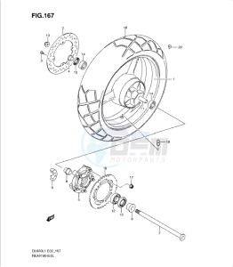 DL650 drawing REAR WHEEL (DL650UEL1 E19)