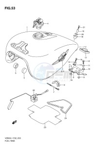 VZ800 (E2) MARAUDER drawing FUEL TANK (VZ800L1 E24)