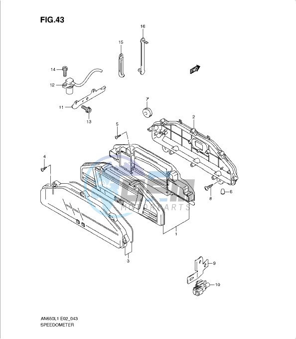 SPEEDOMETER (AN650AL1 E19)