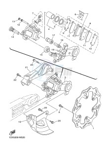 YZ125 (1SR8 1SR8) drawing REAR BRAKE CALIPER