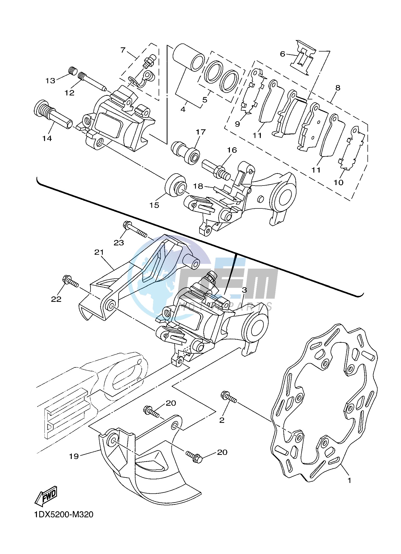 REAR BRAKE CALIPER