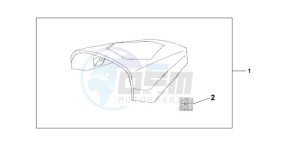 CBR125RW9 UK - (E / WH) drawing REAR SEAT COWL - WHITE