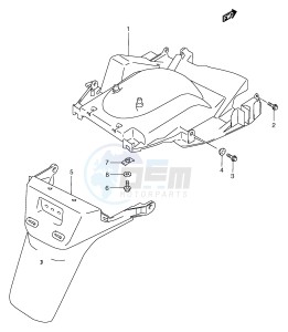 AN250 (E2) Burgman drawing REAR FENDER (MODEL W X Y)