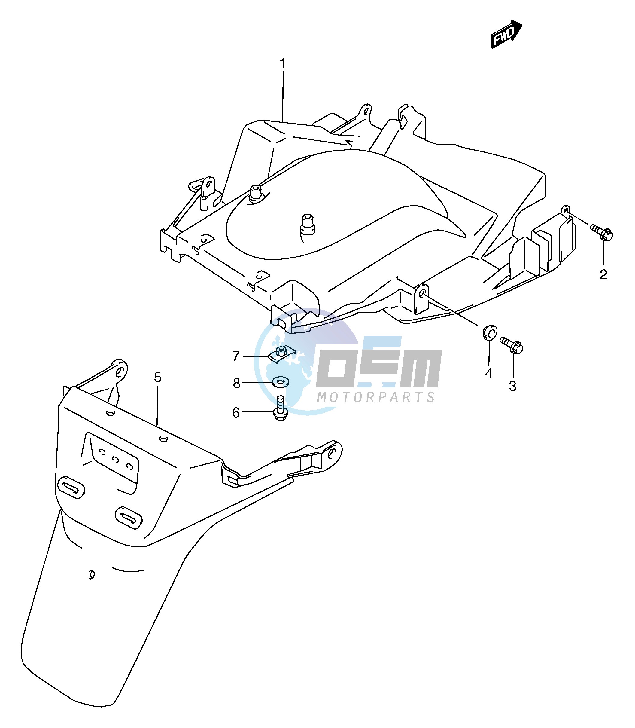 REAR FENDER (MODEL W X Y)