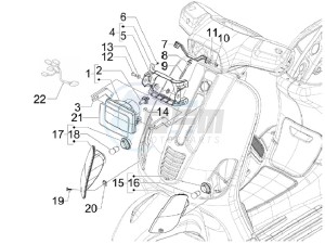 S 150 4T ie E3 Vietnam - Indonesia drawing Head lights - Turn signal lamps