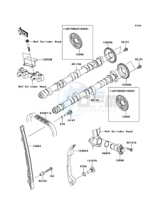 Z1000 ZR1000DCF FR GB XX (EU ME A(FRICA) drawing Camshaft(s)/Tensioner