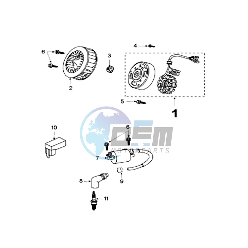 IGNITION PART WITHOUT SENSOR