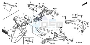 CBR600RRA BR - (BR) drawing REAR FENDER