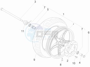 Liberty 150 4t 2v e3 ptt ( Libano - Israele ) Libanon - Israel drawing Front wheel