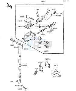 KX 80 N [BIG WHEEL] (N1) [BIG WHEEL] drawing FRONT MASTER CYLINDER