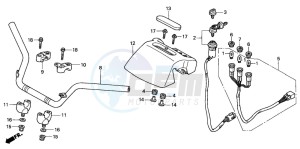 TRX350FM FOURTRAX 350 4X4 drawing HANDLE PIPE (2)