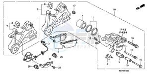 CBF600NA9 Europe Direct - (ED / ABS) drawing REAR BRAKE CALIPER