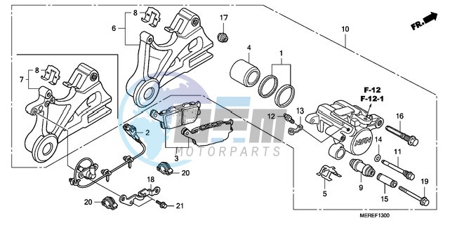 REAR BRAKE CALIPER