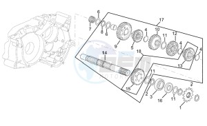 MX 50 2004 drawing Gearbox driven shaft I