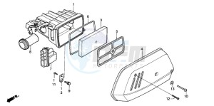 SH50D SCOOPY drawing AIR CLEANER