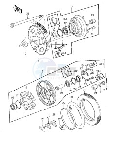 KZ 1000 A [KZ1000] (A3-A4) [KZ1000] drawing REAR WHEEL_TIRE_HUB_CHAIN -- 79-80 A3_A3A_A4- -