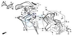 CBR600RA9 E / ABS MME drawing LOWER COWL (R.) (CBR600RR9,A/RA9,A)