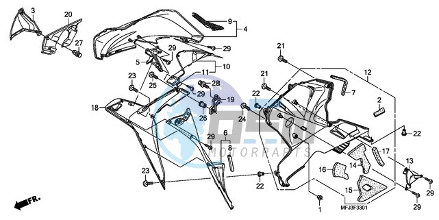 LOWER COWL (R.) (CBR600RR9,A/RA9,A)