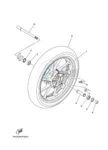 MT09TRA MT-09TRA TRACER 900 (2SC1 2SC2) drawing FRONT WHEEL