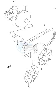 AY50 (P19) katana drawing TRANSMISSION (1) (MODEL AY50 K2, SEE NOTE)