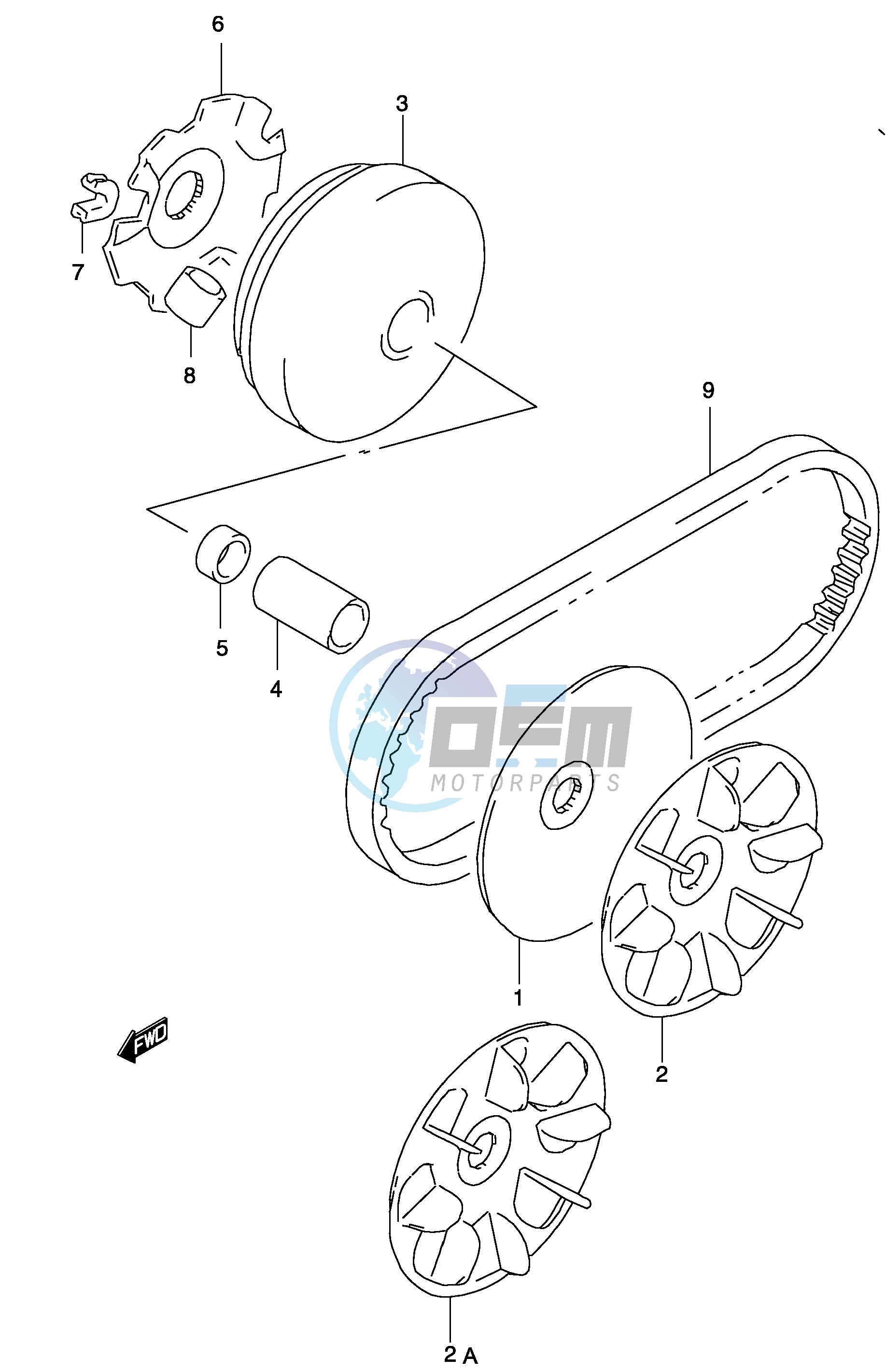 TRANSMISSION (1) (MODEL AY50 K2, SEE NOTE)