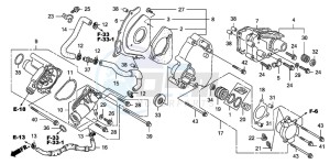 CB1300S CB1300SUPER FOUR drawing LEFT REAR COVER/WATER PUM P