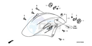 VFR800A9 Ireland - (EK / ABS MME) drawing FRONT FENDER