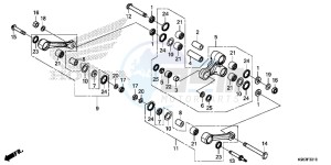 CRF250R Europe Direct - (ED) drawing CUSHION ARM