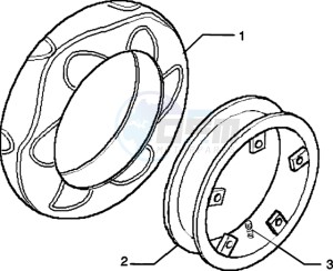 Zip 50 SP H2O Liquid cooling drawing Front wheel