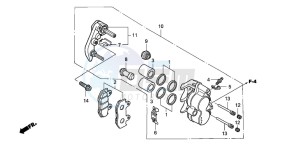 NES150 125 drawing FRONT BRAKE CALIPER