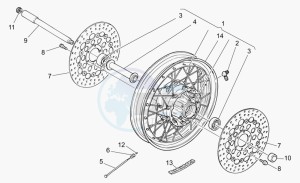 California 1100 Stone - Metal PI EV/EV Touring PI drawing Front wheel