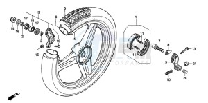 SH75 drawing REAR WHEEL (SH75DP/DS)