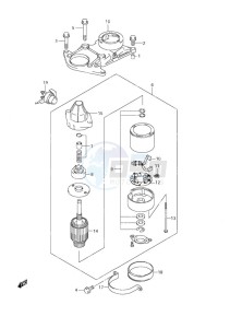 DF 70 drawing Starting Motor (2001-2008)