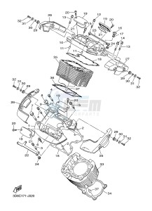 XVS1300A MIDNIGHT STAR (11C9) drawing CYLINDER