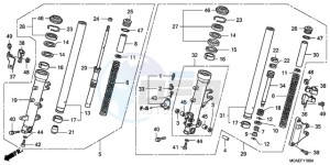 GL18009 UK - (E / AB MKH NAV) drawing FRONT FORK