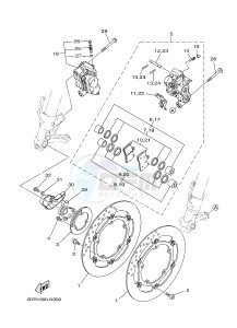 MT-09 TRACER MT09TRA TRACER 900 (2SCC 2SCD) drawing FRONT BRAKE CALIPER