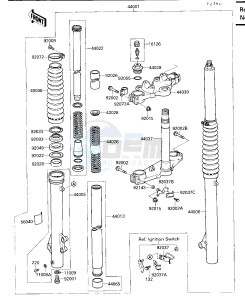 KL 650 A [KLR650] (A1-A5) [KLR650] drawing FRONT FORK