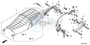 CB1100SAE CB1100 UK - (E) drawing SEAT (CB1100SA/ SAD)