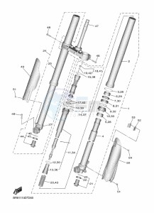 YZ250F (B7BG) drawing FRONT FORK