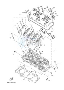 MTN1000 MT-10 (B678) drawing CYLINDER HEAD