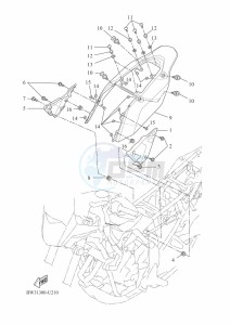 XTZ690D-B TENERE 700 (BEH4) drawing SIDE COVER