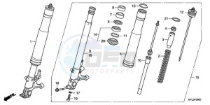 CBR1000RA9 Korea - (KO / ABS) drawing FRONT FORK