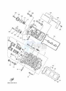 XSR900 MTM850 (BAE6) drawing CYLINDER HEAD