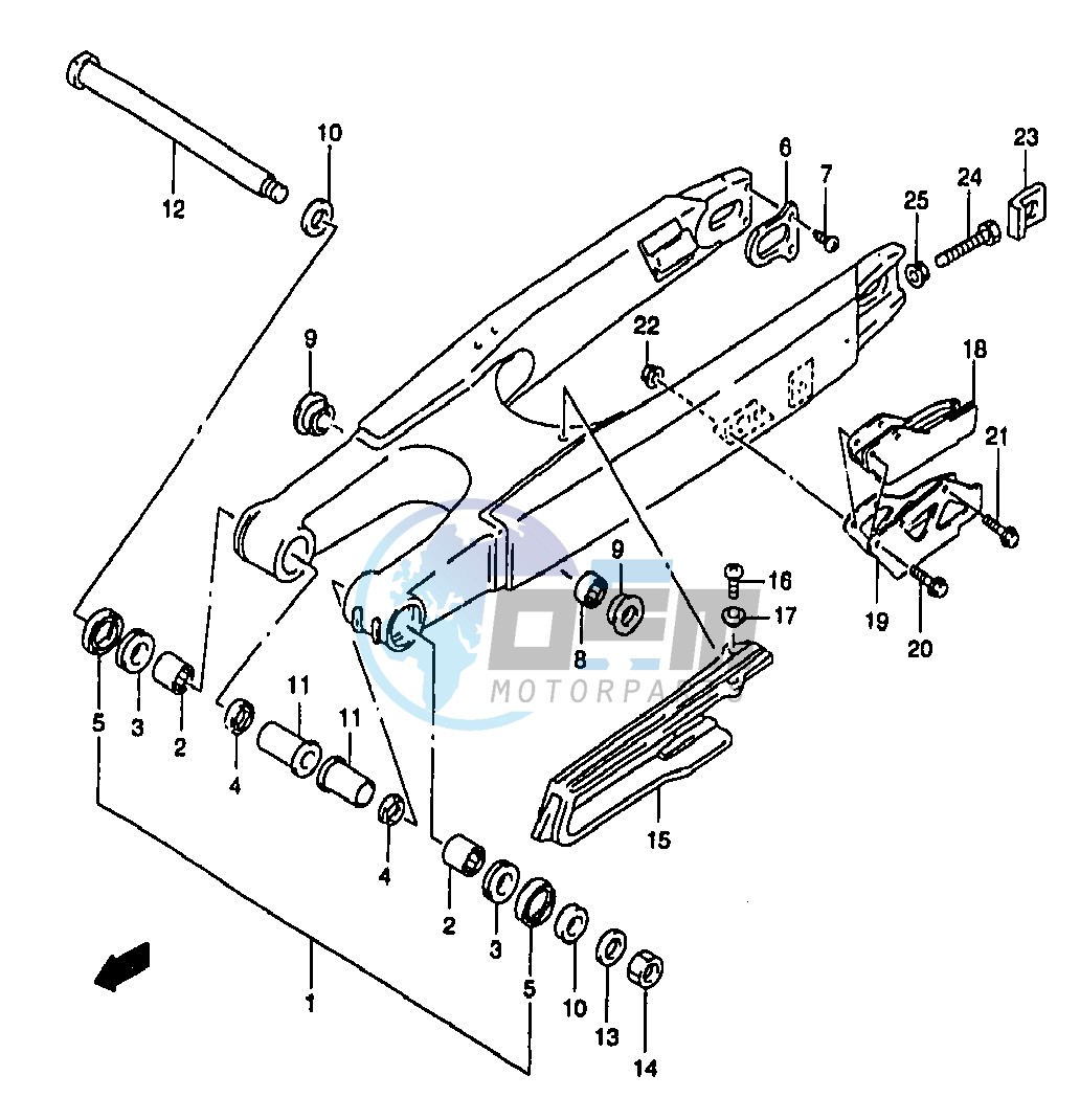 REAR SWINGING ARM (MODEL X)